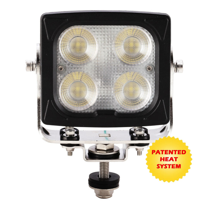 BrightSource 795401H Xtreme Duty LED Work Lamp; 5 in. Square; 40 Watts; Heated Lens; - Truck Part Superstore