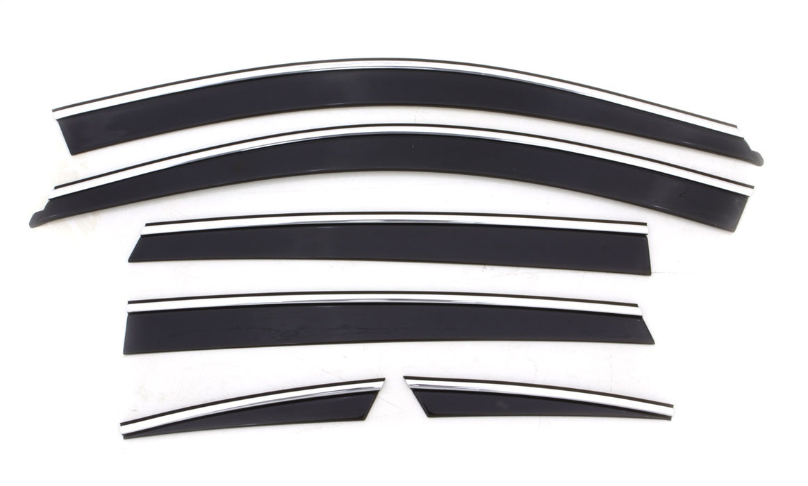 Auto Ventshade (AVS) 796002 Ventvisor® Low Profile Deflector 6 pc.; Smoke w/Chrome Trim; - Truck Part Superstore