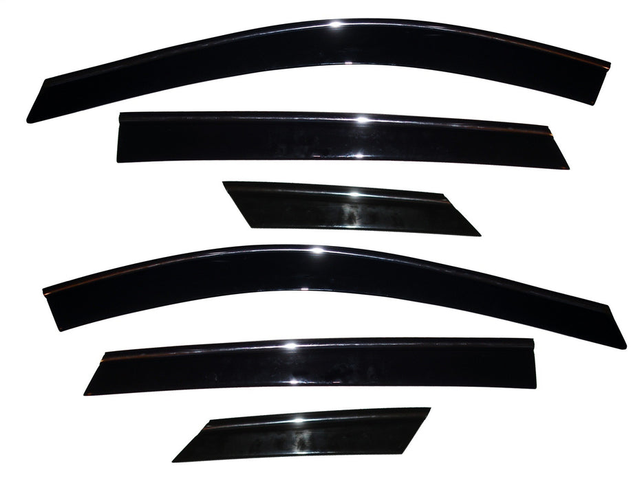 Auto Ventshade (AVS) 796003 Ventvisor® Low Profile Deflector 6 pc.; Smoke w/Chrome Trim; - Truck Part Superstore