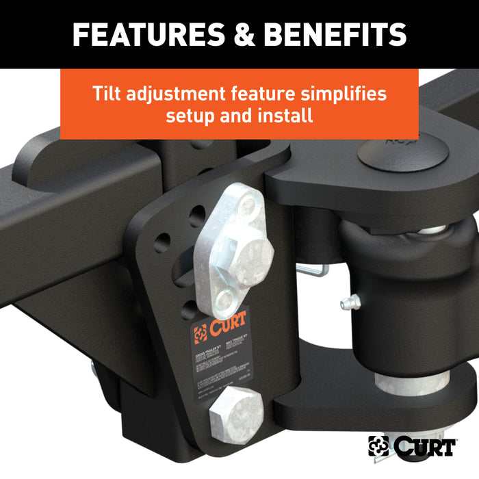 CURT 17499 TruTrack 4P Weight Distribution Hitch with 4x Sway Control; 5-8K - Truck Part Superstore