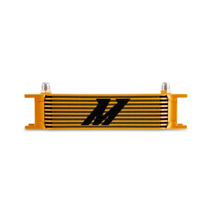 Mishimoto MMOC-10-8GD Universal 10-Row Oil Cooler, -8AN, Gold - Truck Part Superstore