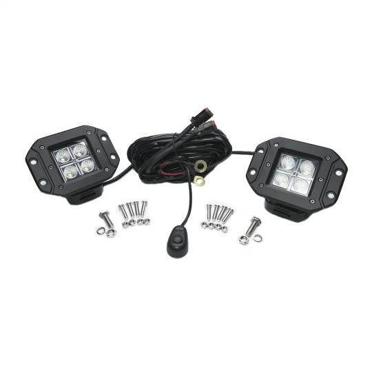 Southern Truck 79910K 3.0 Inch Square Flush Mount Cree Flood Beam LED Lights Pair Chrome Series W/Harness 79903 Southern Truck Lifts - Truck Part Superstore