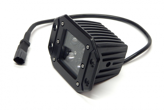 Southern Truck 79915 3.0 X 3.0 Inch 16W Square Flush Mount LED Light Flood 1,440 Lumens Each Black Series Southern Truck Lifts - Truck Part Superstore