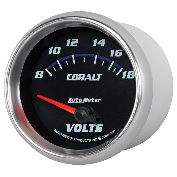 AutoMeter 7991 GAUGE; VOLTMETER; 2 5/8in.; 18V; ELECTRIC; COBALT - Truck Part Superstore
