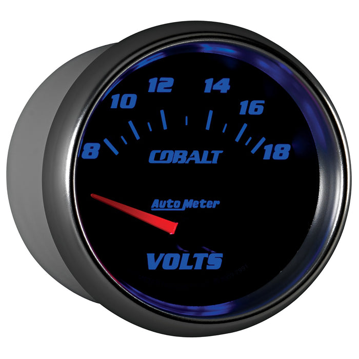 AutoMeter 7991 GAUGE; VOLTMETER; 2 5/8in.; 18V; ELECTRIC; COBALT - Truck Part Superstore