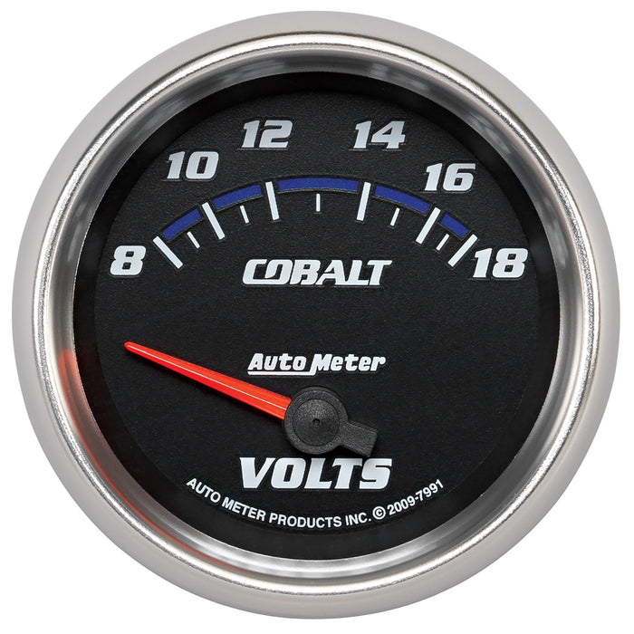 AutoMeter 7991 GAUGE; VOLTMETER; 2 5/8in.; 18V; ELECTRIC; COBALT - Truck Part Superstore