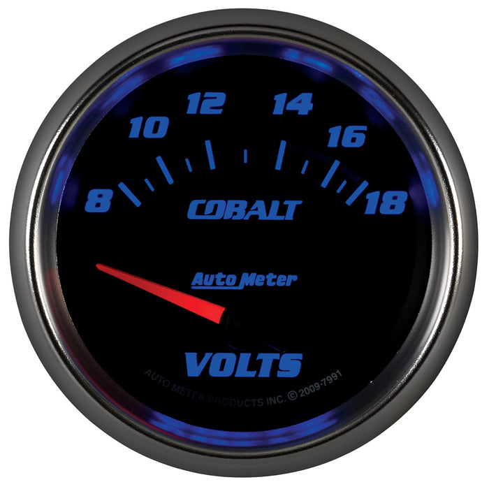 AutoMeter 7991 GAUGE; VOLTMETER; 2 5/8in.; 18V; ELECTRIC; COBALT - Truck Part Superstore
