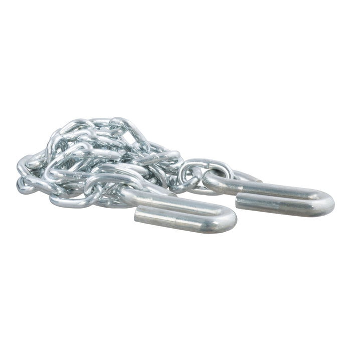 CURT 80011 48in. Safety Chain with 2 S-Hooks (2;000 lbs; Clear Zinc; Packaged) - Truck Part Superstore