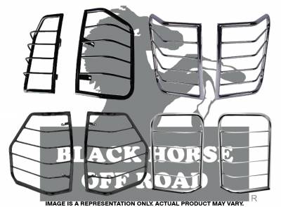 Black Horse Off Road 7JP406A Tail Light Guards - Truck Part Superstore