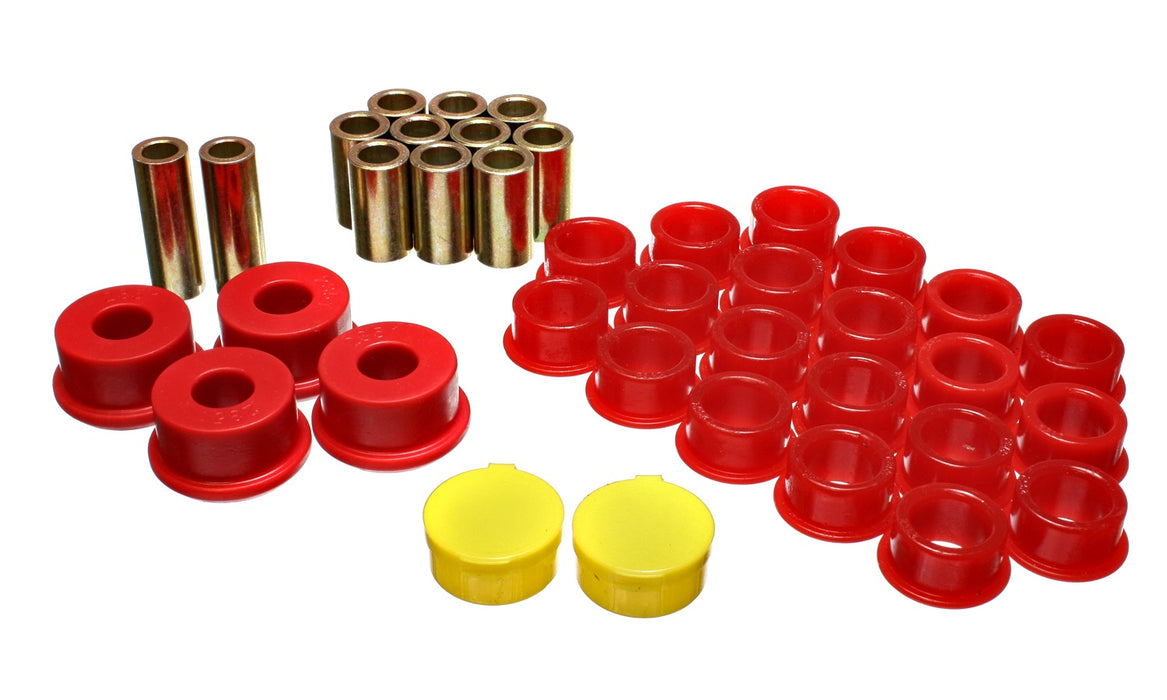 Energy Suspension 7.3110R Control Arm Bushing Set; Red; Rear; Performance Polyurethane; - Truck Part Superstore
