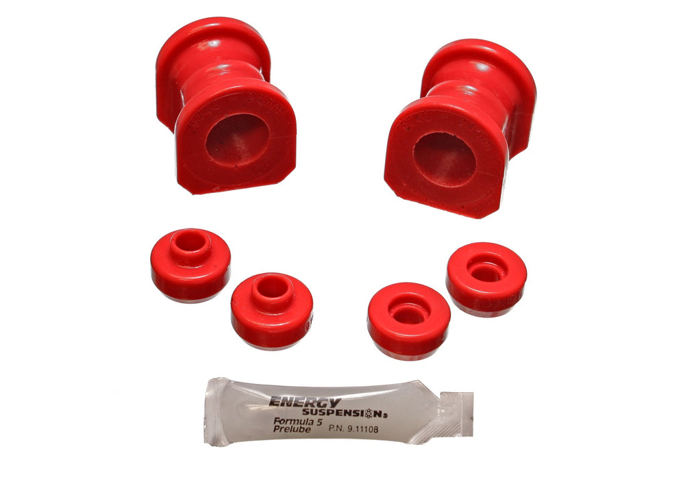 Energy Suspension 7.5121R Sway Bar Bushing Set; Red; Front; Bar Dia. 24mm; Performance Polyurethane; - Truck Part Superstore