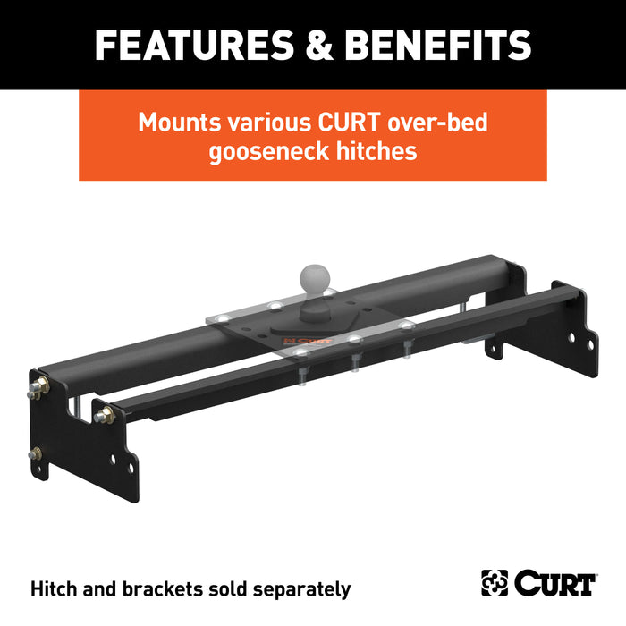 CURT 61331 Over-Bed Gooseneck Installation Brackets; Select Silverado; Sierra 1500 - Truck Part Superstore