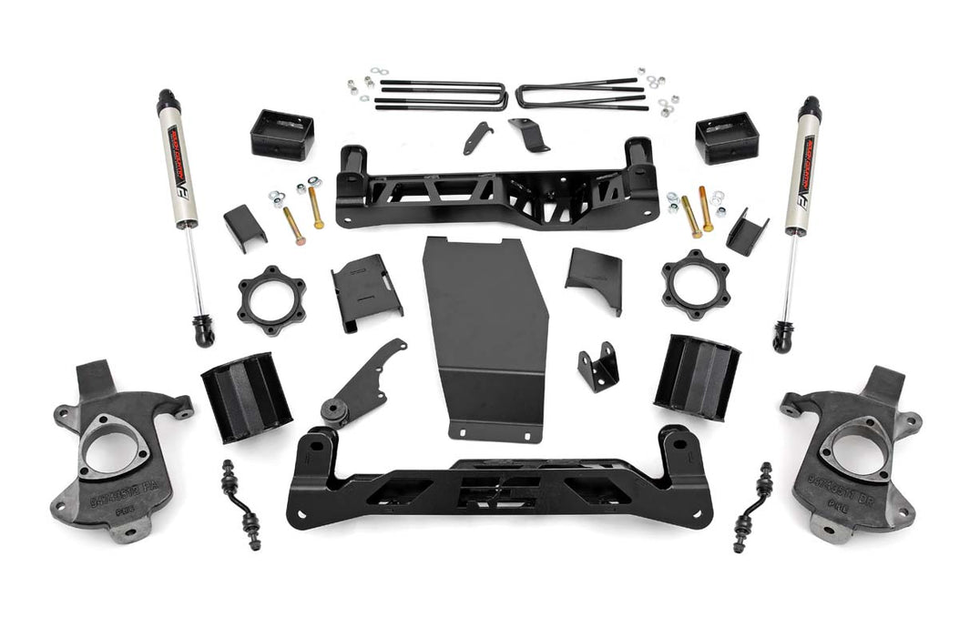 Rough Country 22370 5 Inch Suspension Lift Kit w/V2 Monotube Shocks 14-18 Silverado/Sierra 1500 4WD Cast Steel Rough Country - Truck Part Superstore