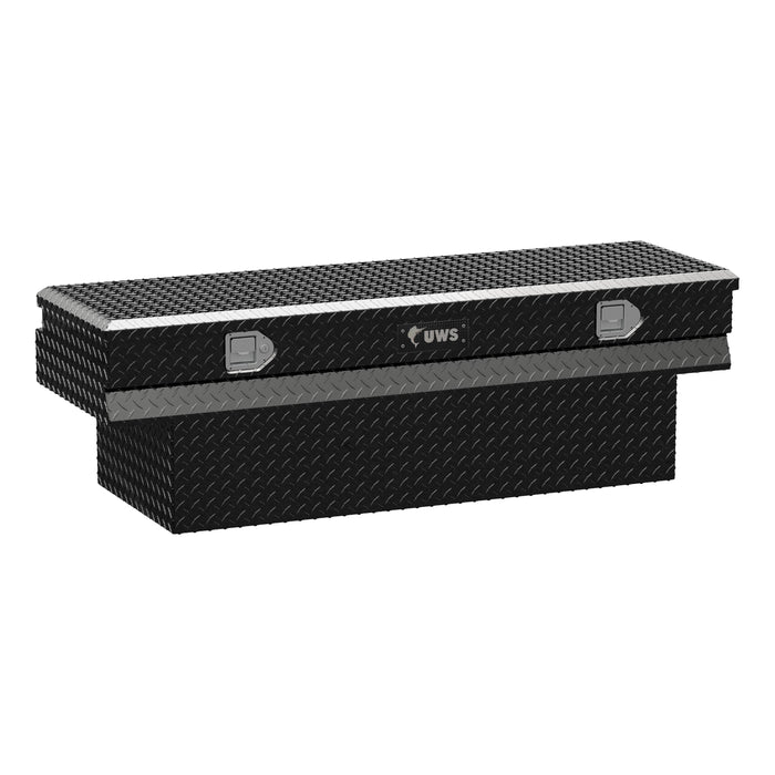 UWS TBC-60-N-BLK Gloss Black Aluminum 60in. Notched Utility Chest Box (LTL Shipping Only) - Truck Part Superstore