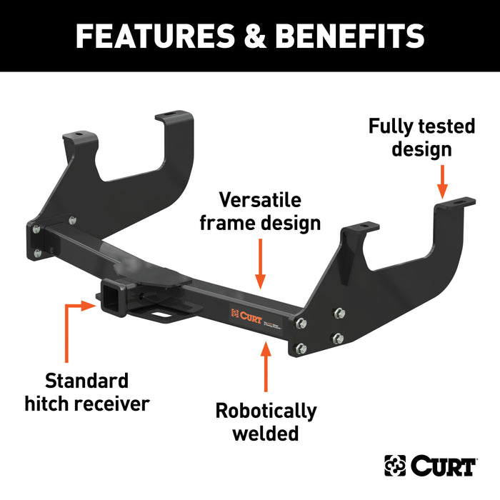 CURT 13902 Class 3 Multi-Fit Trailer Hitch with 2in. Receiver - Truck Part Superstore
