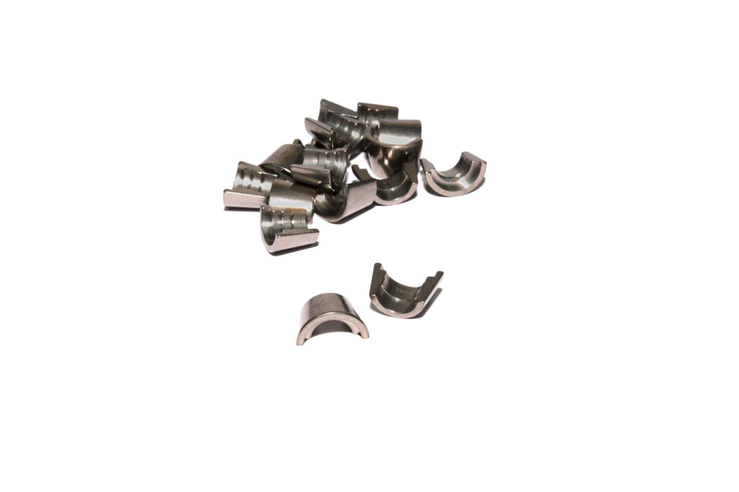 COMP Cams 638-8 Titanium Set of 8 - 10 Degree, 11/32", Single Groove Locks w/ Lash Cap Recess - Truck Part Superstore