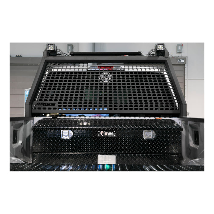 UWS TT-45-COMBO-BLK Gloss Black 45-Gallon Combo Aluminum Transfer Tank - Truck Part Superstore