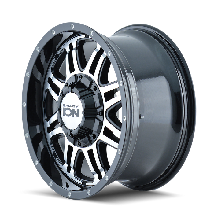 ION 186-8937B 186 (186) BLACK/MACHINED FACE 18X9 6x135/6x5.5 -12MM 87MM - Truck Part Superstore