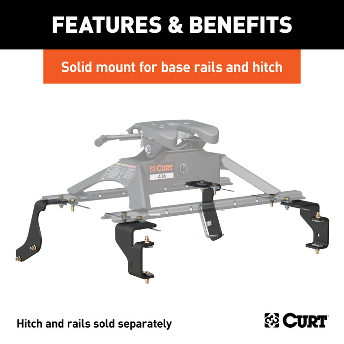 CURT 16422 Custom 5th Wheel Brackets; Select Dodge Ram 1500 (Except Crew Cab) - Truck Part Superstore