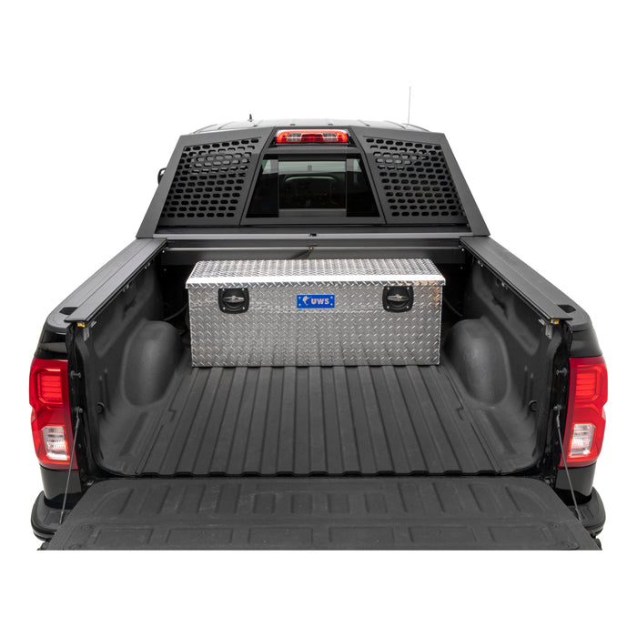 UWS EC20501 Bright Aluminum Secure Lock 48in. Under Tonneau Chest Box (Heavy Packaging) - Truck Part Superstore