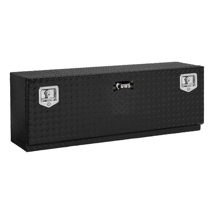 UWS EC40032 UWS EC40032 60-Inch Gloss Black Heavy-Wall Aluminum Single-Door Topside Tool Box - Truck Part Superstore