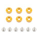 Mishimoto MMFW-SM-6GD Mishimoto M6 X 1.0 Fender Washer and Bolt Kit, 16.7mm OD, 6 pcs, Gold - Truck Part Superstore