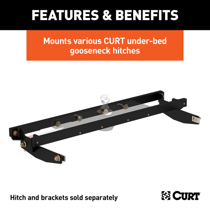 CURT 60604 Double Lock Gooseneck Installation Brackets; Select Silverado; Sierra 2500; 3500 - Truck Part Superstore