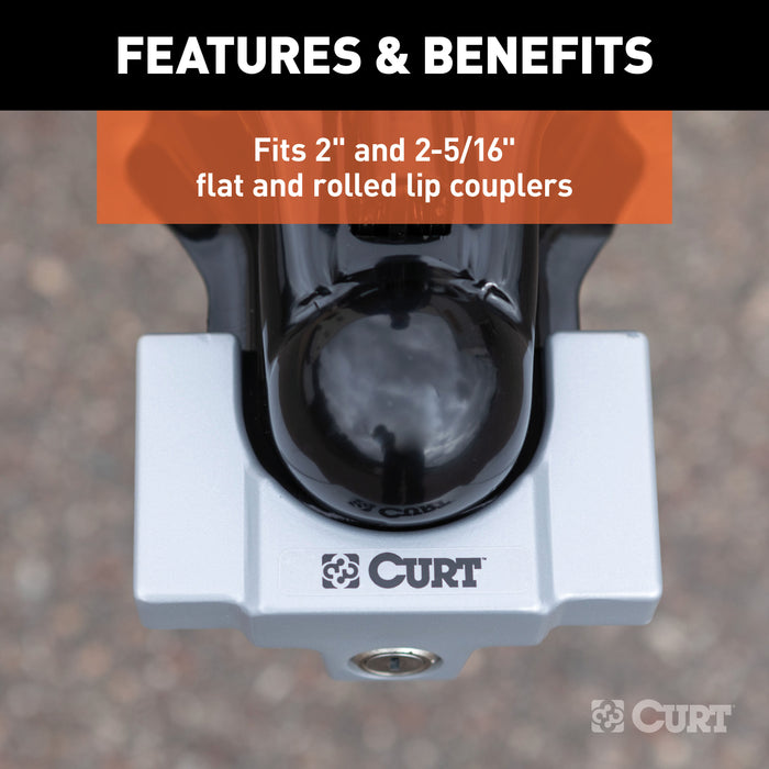 CURT 23088 Hitch/Coupler Lock Set (2in. Receiver; 1/2in. to 2-1/2in. Latch; 2in./2-5/16in. - Truck Part Superstore