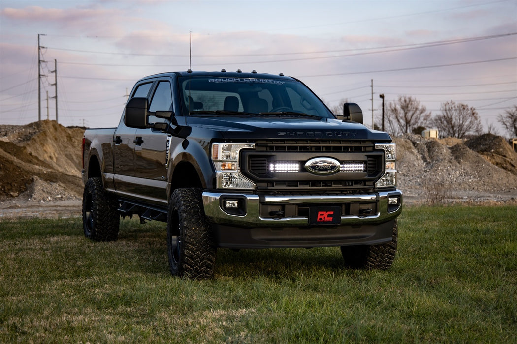 Rough Country 70898 LED Light Kit Grille Mount 10 Inch Black Series Slimline 20-21 Ford Super Duty Rough Country - Truck Part Superstore