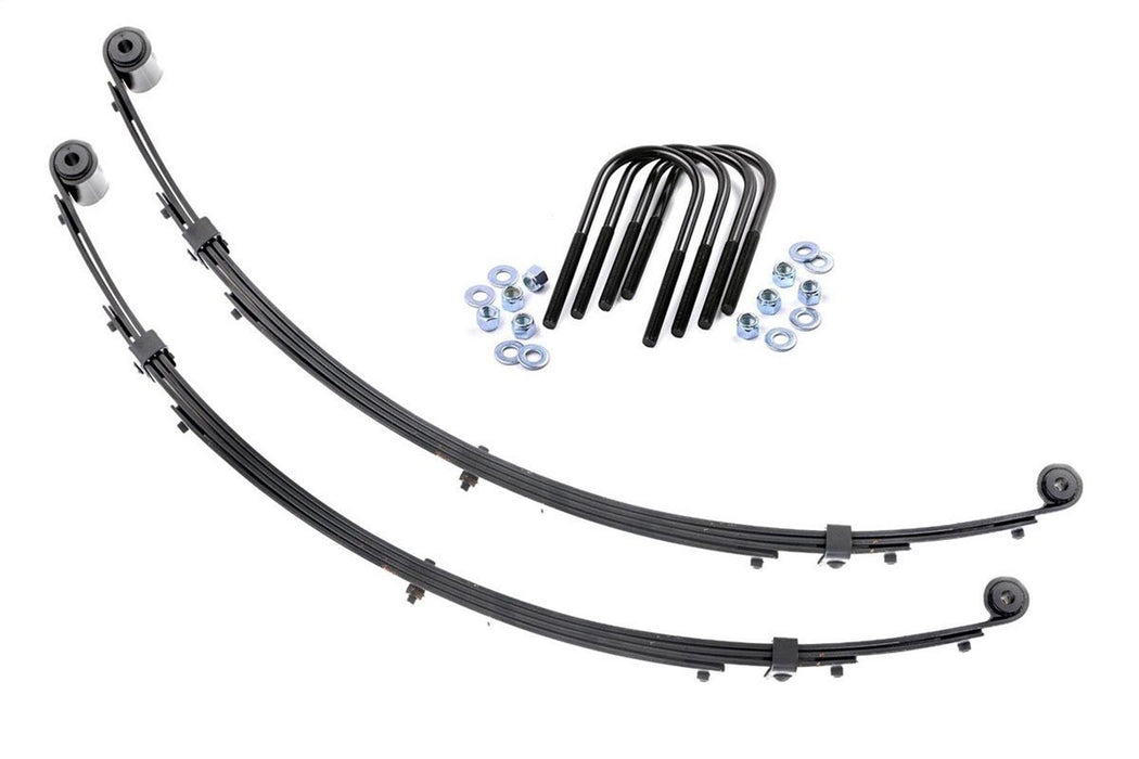 Rough Country 8010Kit Front Leaf Springs - 4" Lift - Pair - Jeep Wrangler YJ 4WD (87-95) - Truck Part Superstore