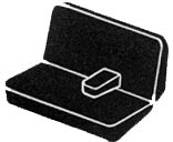 FIA TR48-11 BLACK Wrangler™ Custom Seat Cover; Saddle Blanket; Black; Bench Seat; Off Set Armrest; - Truck Part Superstore