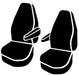 FIA OE38-34 TAUPE Oe™ Custom Seat Cover; Tweed; Taupe; Bucket Seat; High Back; - Truck Part Superstore