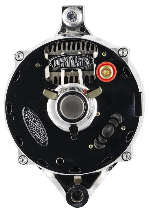 Powermaster Performance 8-37141 Alternator; Ford Upgrade; 150 Amp; 100 Idle; 1V Pulley; 1 Wire; Chrome; - Truck Part Superstore