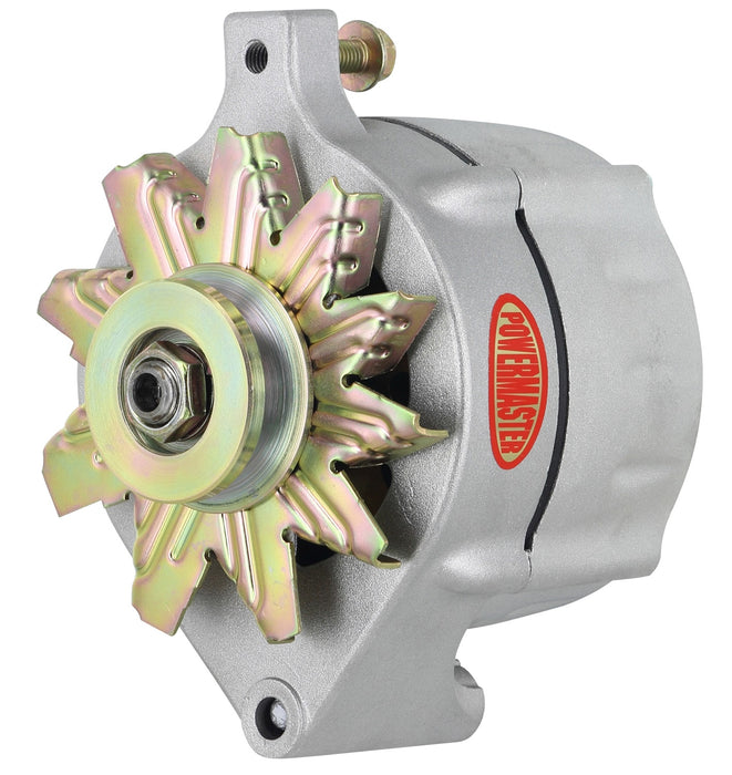 Powermaster Performance 8-47101 Alternator; Ford Upgrade; 100 Amp; 75 Idle; 1V Pulley; 1 Wire; Natural; - Truck Part Superstore