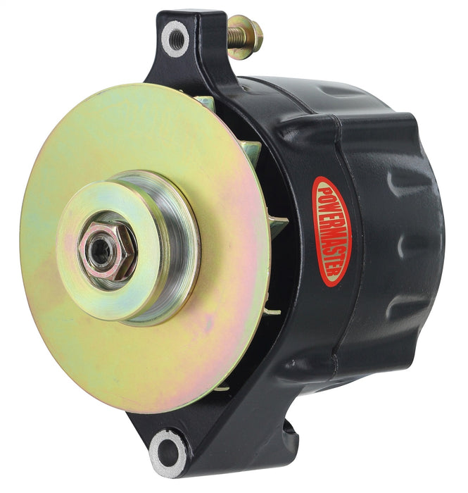 Powermaster Performance 8-57101-347 Alternator; Ford Upgrade; 100 Amp; 75 Idle; 1V Pulley And Baffle; 1 Wire; Black; - Truck Part Superstore