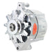 Powermaster Performance 8-67101 Alternator; Ford Upgrade; 100 Amp; 75 Idle; 1V Pulley; 1 Wire; Polished; - Truck Part Superstore