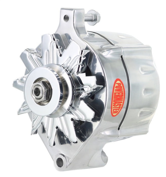 Powermaster Performance 8-67141 Alternator; Ford Upgrade; 150 Amp; 100 Idle; 1V Pulley; 1 Wire; Polished; - Truck Part Superstore