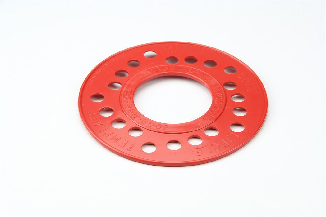 Lokar 80-21392 Wheel Bolt Circle Template; 5 Lug SAE; 4.5/4.75/5/5.5 in.; Red; - Truck Part Superstore