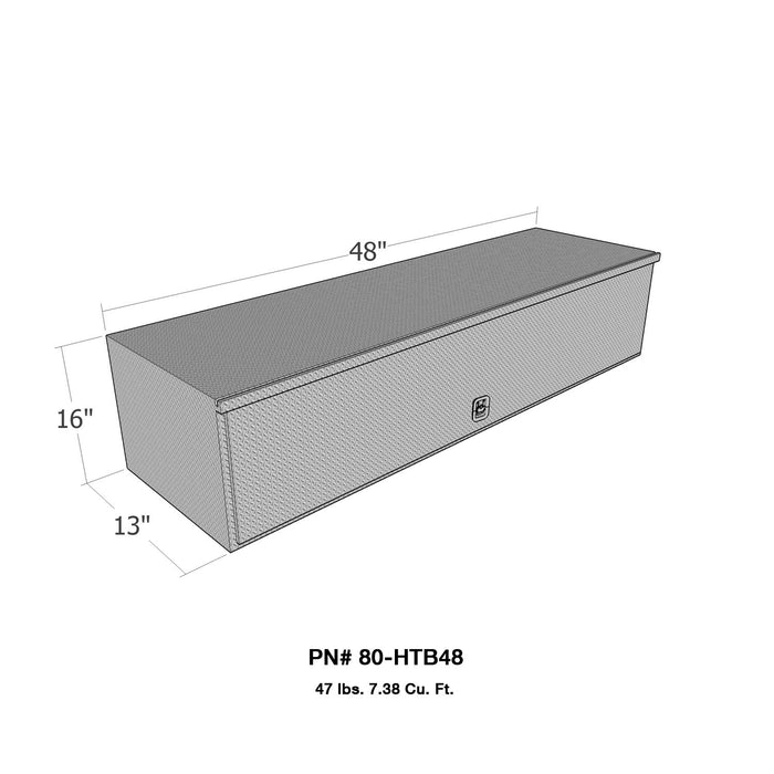 Westin 80-HTB48 Brute HD TopSider Tool Box; Polished Aluminum; L 48 in. x W 13 in. x H 16 in.; - Truck Part Superstore
