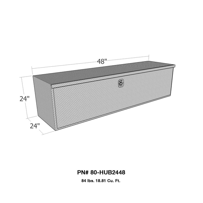 Westin 80-HUB2448 Brute HD Under Body Tool Box; Polished Aluminum; 24 in. x 48 in. Drop Down Door; - Truck Part Superstore