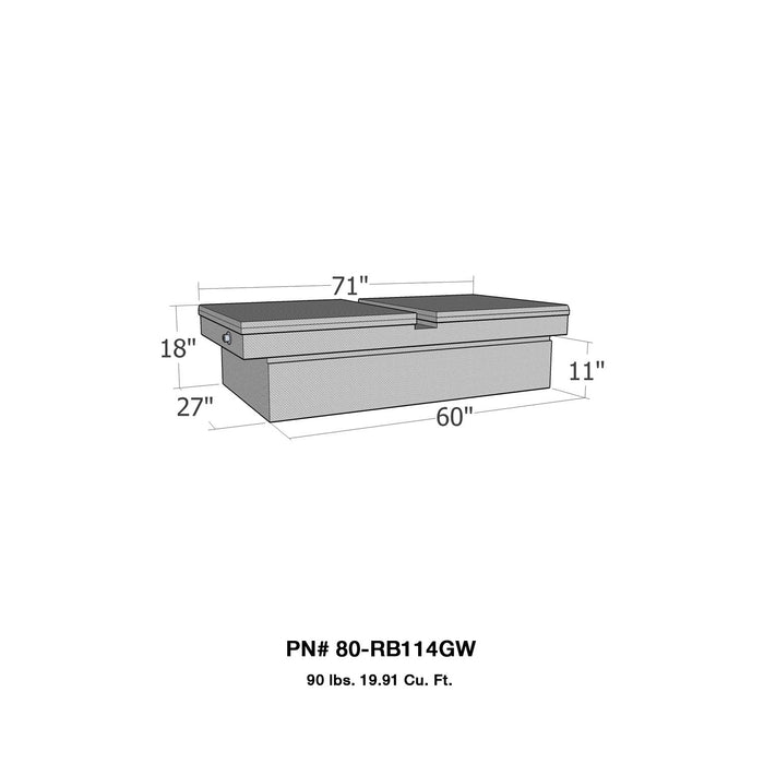 Westin 80-RB114GW Brute Gull Wing Lid Tool Box - Truck Part Superstore
