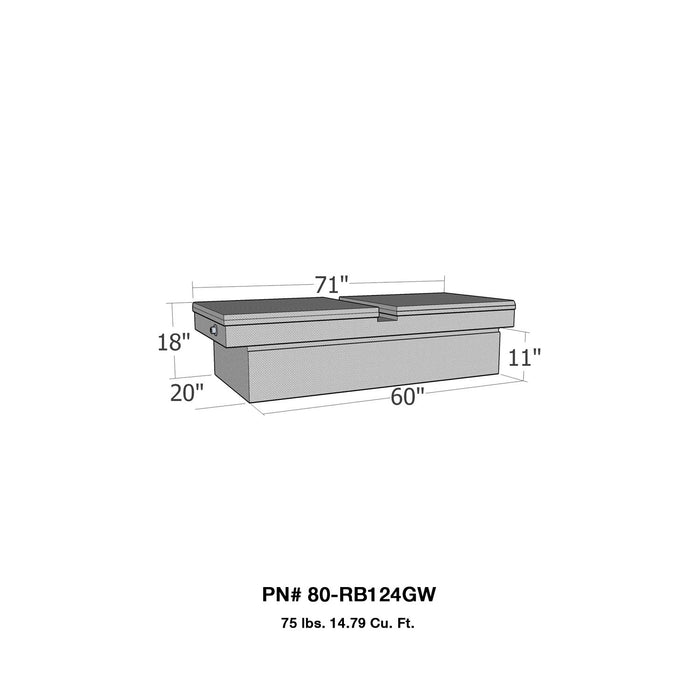 Westin 80-RB124GW Brute Gull Wing Lid Tool Box - Truck Part Superstore