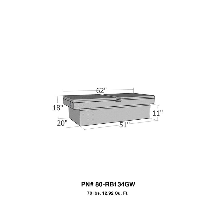 Westin 80-RB134GW Brute Gull Wing Lid Tool Box - Truck Part Superstore