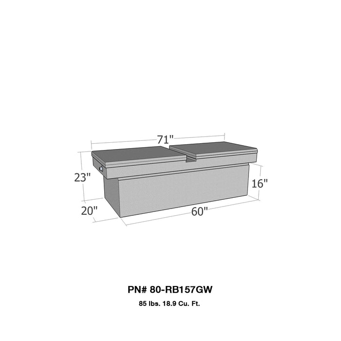 Westin 80-RB157GW Brute Gull Wing Lid Tool Box - Truck Part Superstore