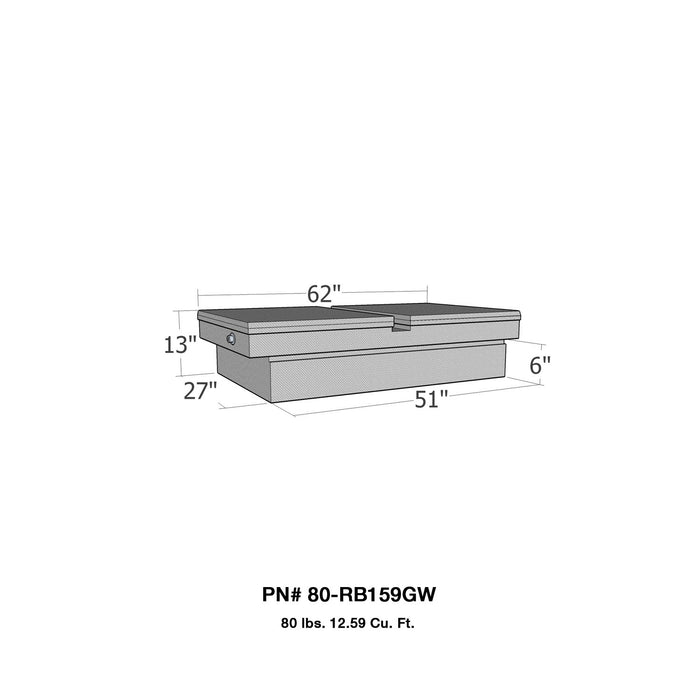 Westin 80-RB159GW Brute Gull Wing Lid Tool Box - Truck Part Superstore