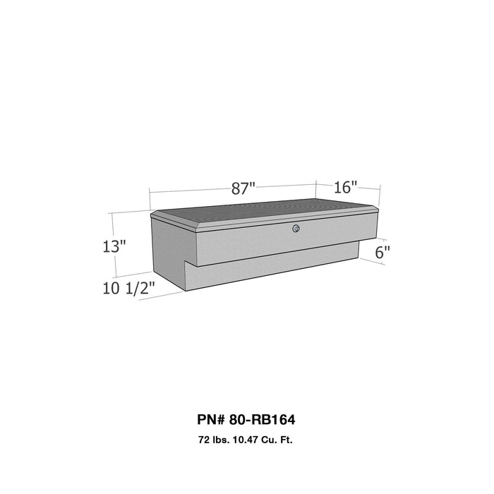 Westin 80-RB164 Brute LoSider Side Rail Tool Box - Truck Part Superstore