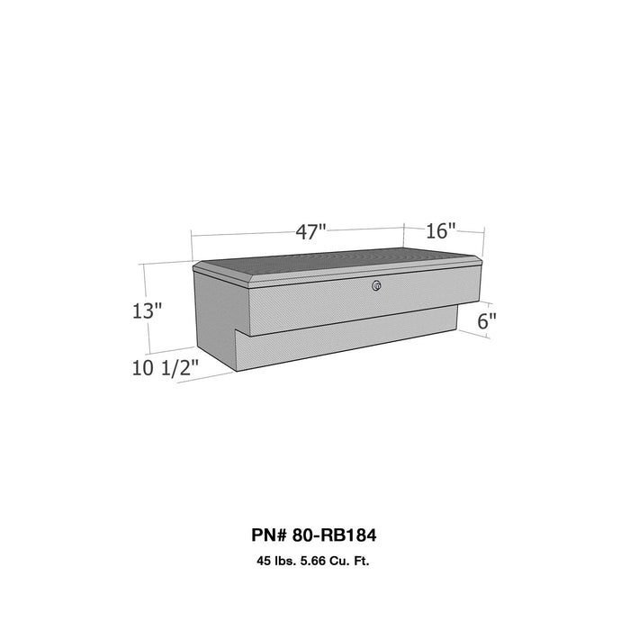 Westin 80-RB184 Brute LoSider Side Rail Tool Box - Truck Part Superstore