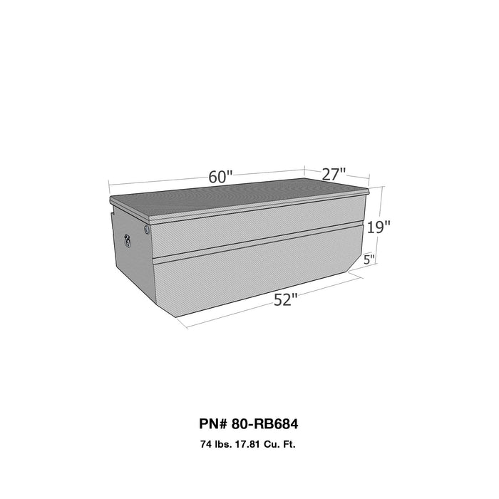 Westin 80-RB684 Brute Chest Tool Box; Polished Aluminum; L 60 in. x W 27 in. x H 19 in.; - Truck Part Superstore