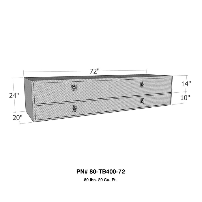 Westin 80-TB400-72 Brute High Cap Stake Bed Contractor Tool Box - Truck Part Superstore