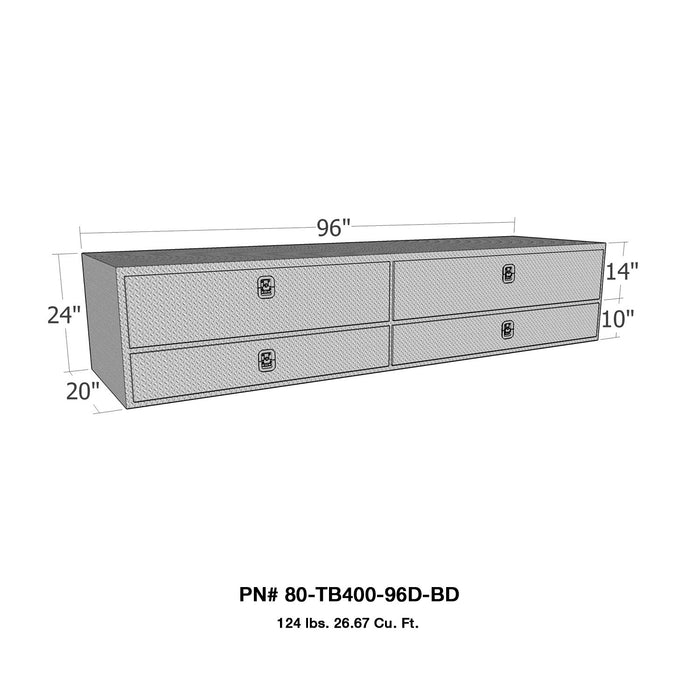 Westin 80-TB400-96D-BD Brute High Cap Stake Bed Contractor Tool Box - Truck Part Superstore